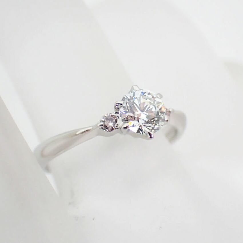 [Used] Pt900 Diamond 0.075ct / 0.525ct Ring / Size 9 / g526-23