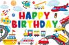Vehicle Birthday Gorgeous Vehicle Birthday Photo Photo Happy Birthday Stylish Birthday Decorations for Kids and Boys Tapestry, Decorations, Poster,