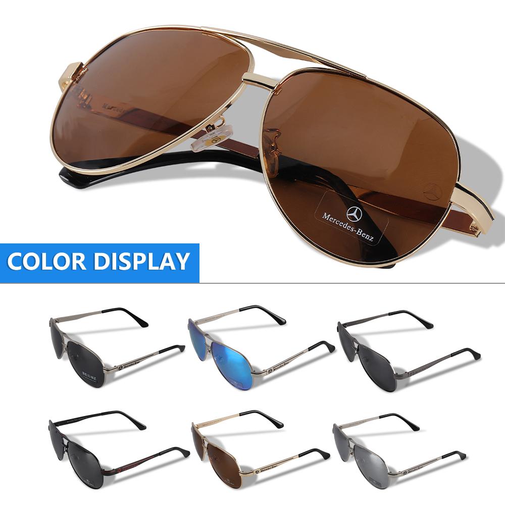 Autoaufkleber Auto Logo Sonnenbrille Fahrbrille Polarisiert Sonnenschutz für Mercedes Benz W177 CLS GLA GLC GLC GLK GLS SLK W204