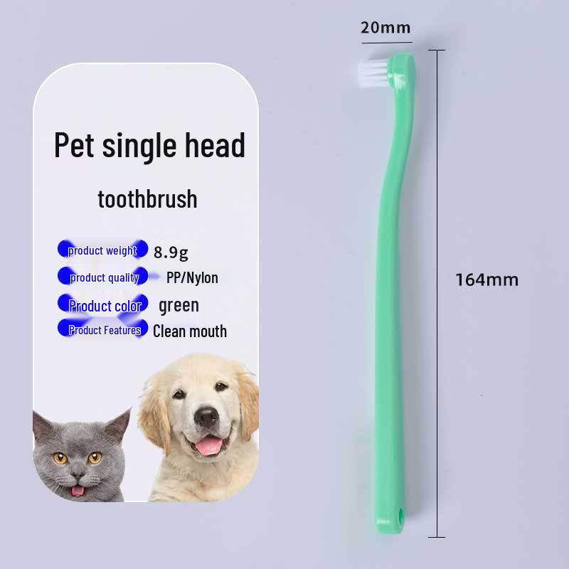Round Head Soft Bristle Toothbrush for Cats & Dogs - Individually Packed for Oral Care & Fresh Breath