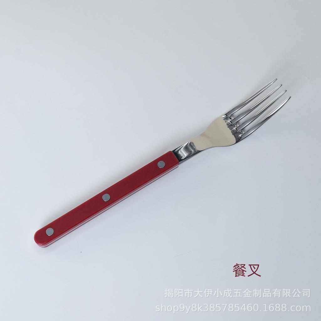 304 Edelstahl Western Restaurant Geschirrset Haushalt Klemgriff Messer Gabel Löffelgriff Marmor Buttermesser Dessertlöffel