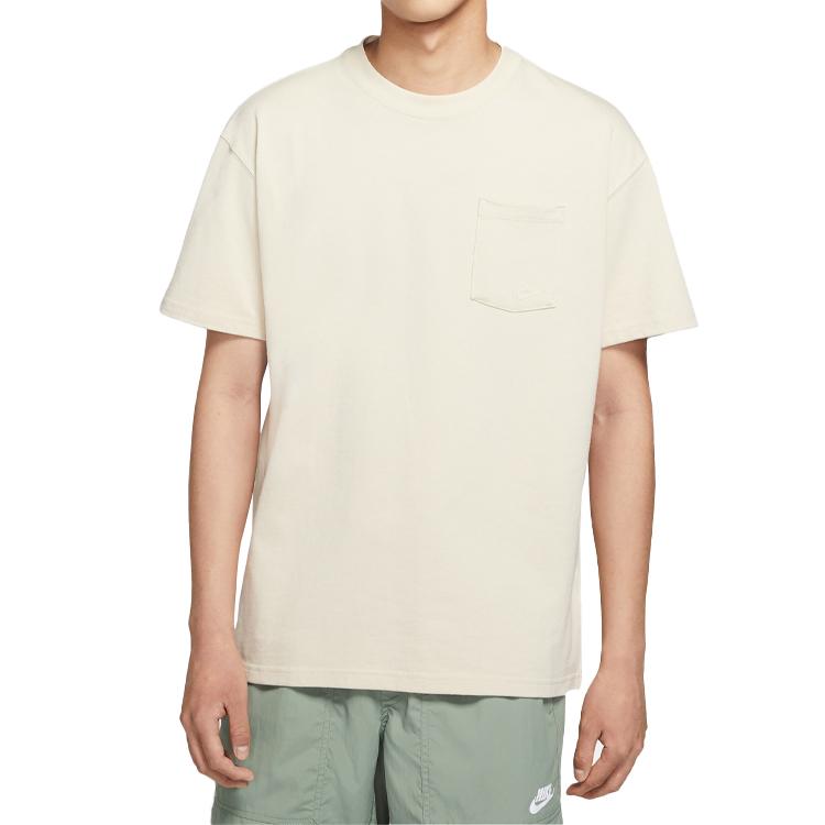 Nike T Shirts Men's Oat Crew Neck Moderate Straight Fit DD0500-138