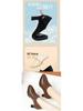 Women's Soft Leather Chunky Heel Slip-On Shoes - Pointed Toe, Elastic Design, Comfortable Work Heels