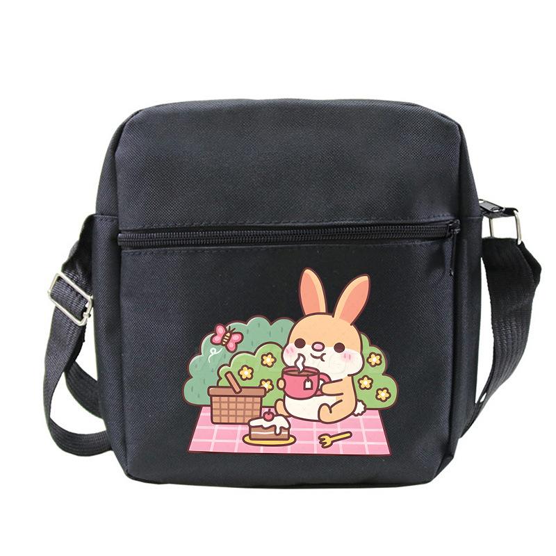 Cute printed shoulder bag casual multi-functional oblique span bag small bag student stationery bag