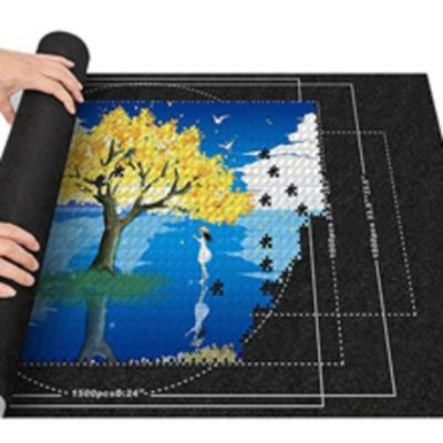 Premium Jigsaw Puzzle Roll-Up Mat for Storage & Organization (Up To 2000 Pieces)