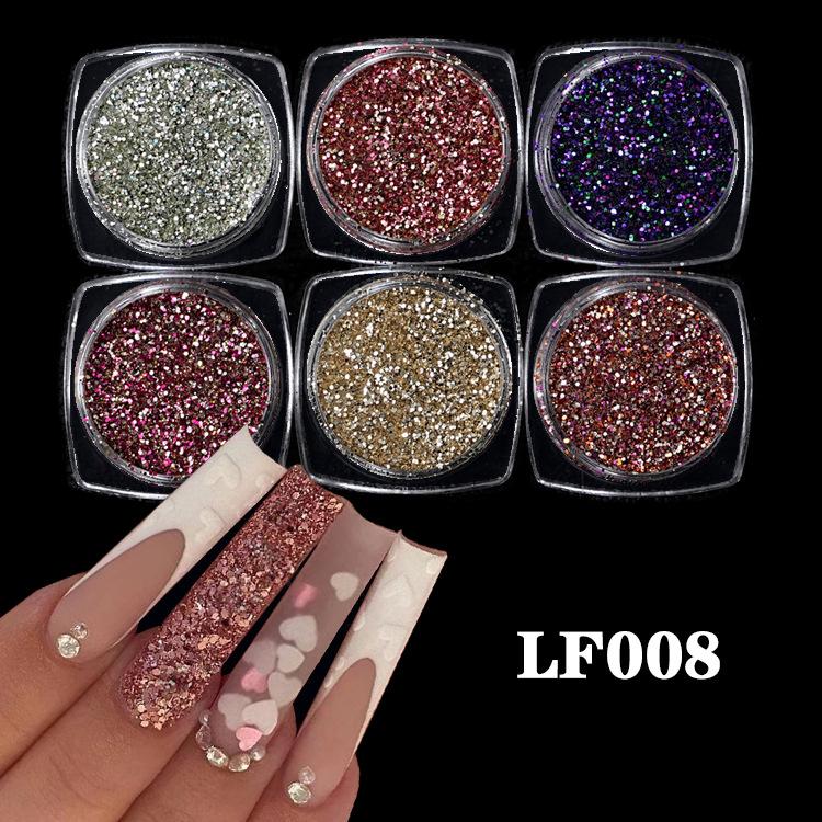 Nail Art Sequins Super Glitter Powder Symphony Combination Sequins Diy Nail Decoration 6 Color Set