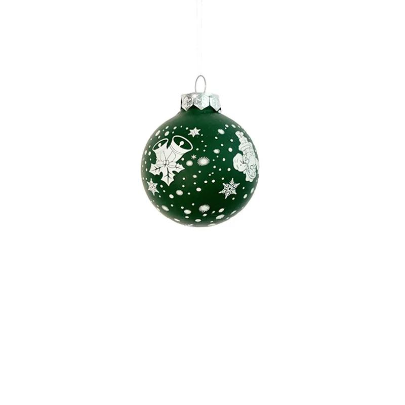 6CM Merry Christmas Balls Ornaments Xmas Tree Ball Hanging Pendant for Navidad New Year Home Party Decoration Festival Supplies
