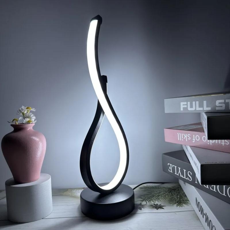 Creative LED Table Lamp Minimalist USB Bedroom Nightlight Industrial Style Luminescent Decorative Lamp for Home Coffee Shop