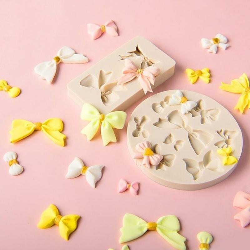 DIY Wax-Melt Moulds Heart Flower Bow-Shape Silicone Molds Chocolate Candy Gummy Molds for Party Cake Decorations Tool