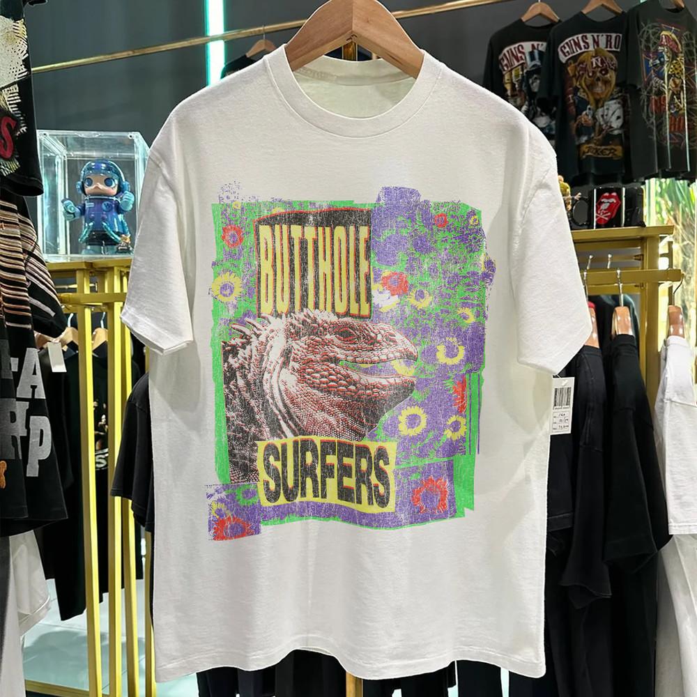 

Hot Rare Butthole Surfers Band White Short Sleeve S5XL Shirt BB418 Unisex T-Shirt XL