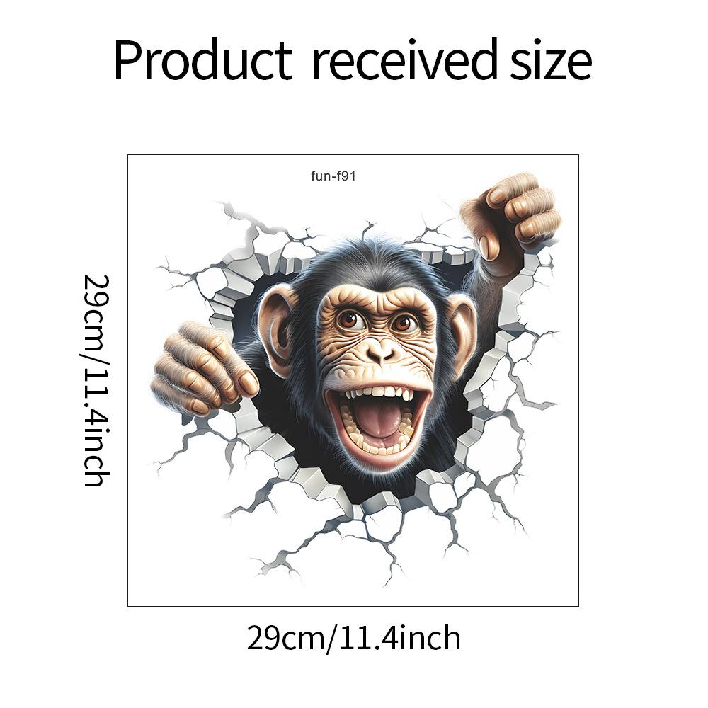 

Симуляція розбитої стіни Горила Спальня Кабінет Вітальня Фоновий макет Стінові наклейки 29*29CM/fun-f91