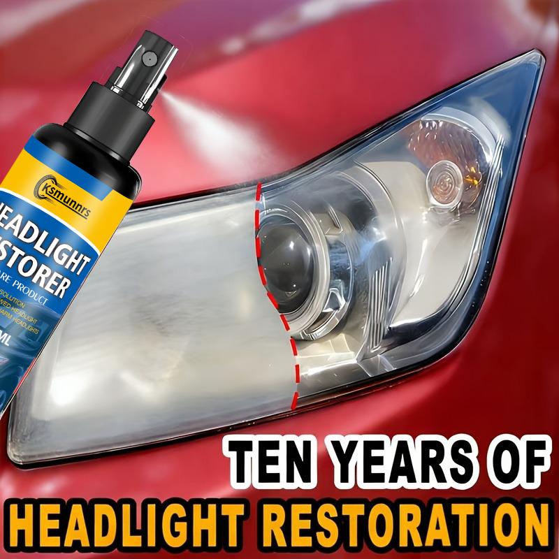 100Ml Portable Car Headlight Restoration Spray, a Spray-On Solution for Scratches And Oxidation on Light Covers, Effectively Cle