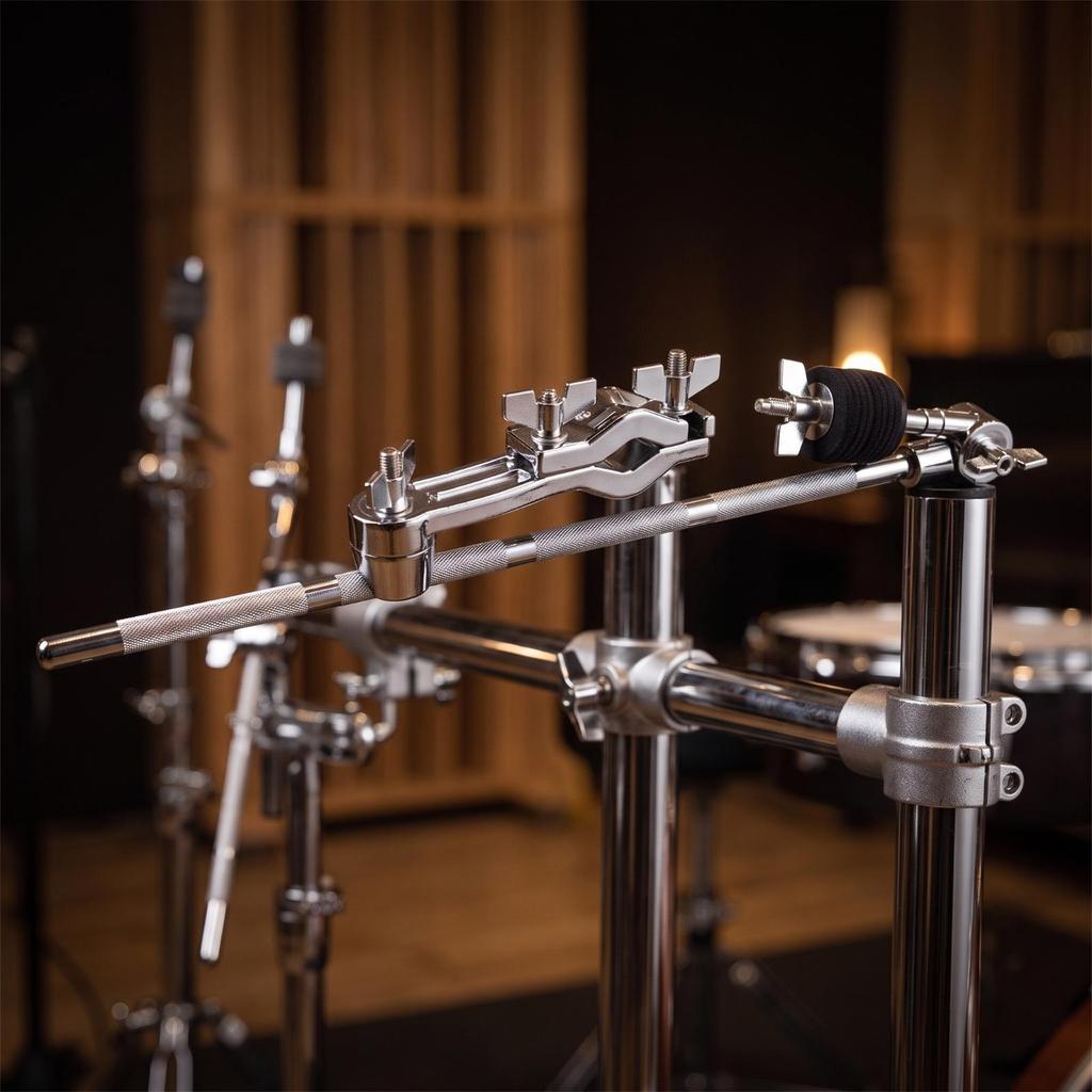Drum Hardware Extension Clamp Heavy-Duty Kit with Rod Metal for Stage