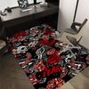 1 Stück Totenkopf Angst Teppich, Büro Teppich Außenmatte Heimdekor Bereichsteppich Festival