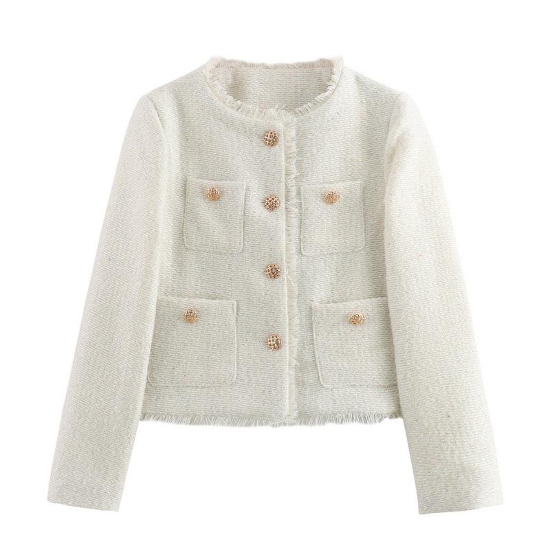 2025 Women s Lurex Texture Short Jacket - European & American Style S