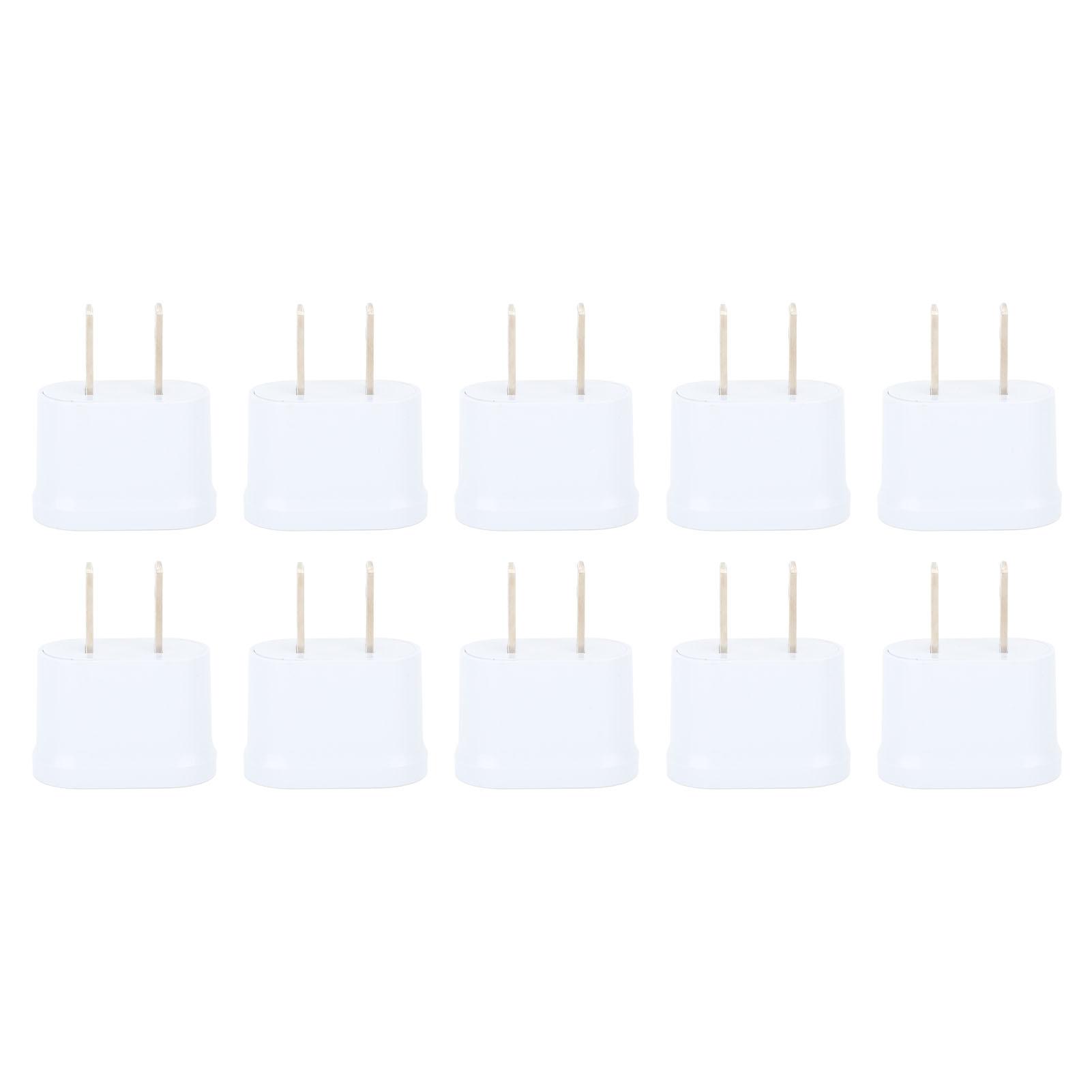 

10 шт. к Адаптер Портативный Дорожный Чистая Медь 2-контактный Штекер Конвертер для Мобильного Телефона Ноутбука Волос