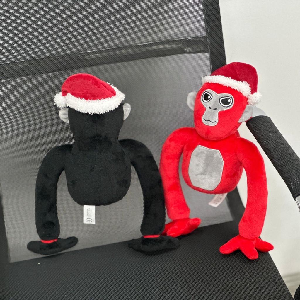 Gorilla Tag Plush Cute And Funny Stuffed Animal Toy With Christmas Hat