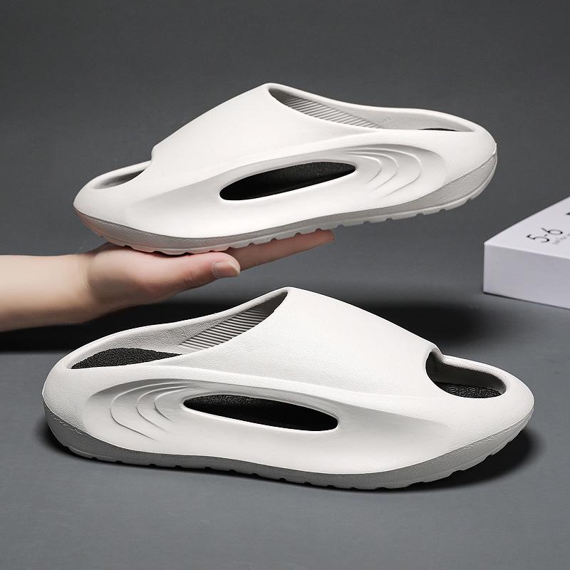 2025 Trendy Couple's Non-Slip Thick-Soled Beach Slippers: Simple, Versatile One-Strap for Indoor & Outdoor Use