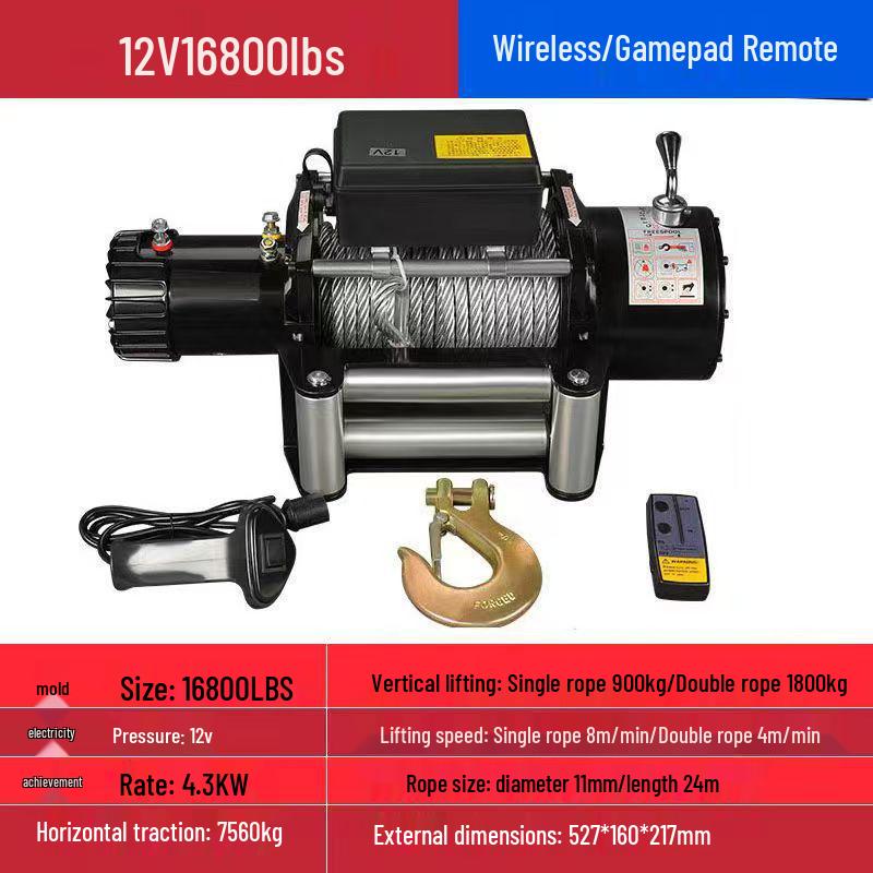 12V/24V Electric Off-Road Car Winch & Hoist