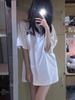 Retro Cotton Plus Size Mid-Length Short-Sleeve Top for Women