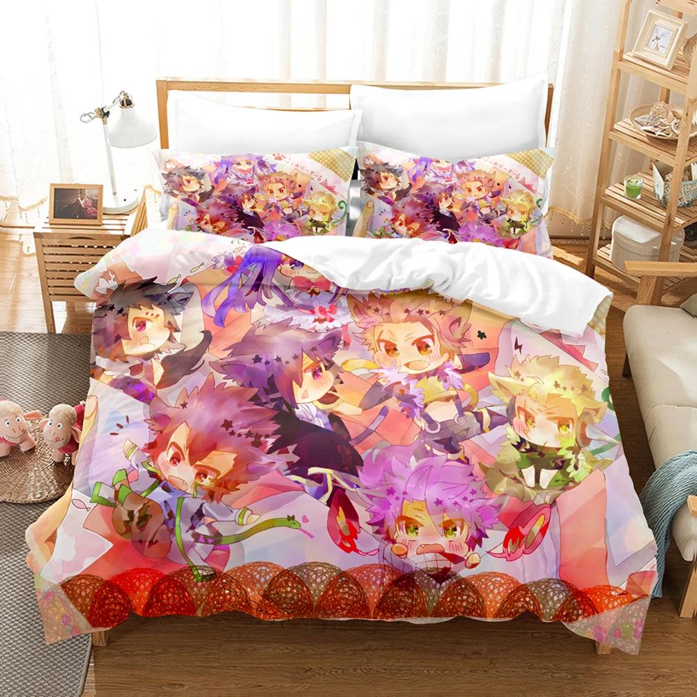 Fashion 3D Printing Anime Fairy Tail Bedding Set Boys Girls Twin Queen Size Duvet Cover Pillowcase Bed Kids Adult Home Textile