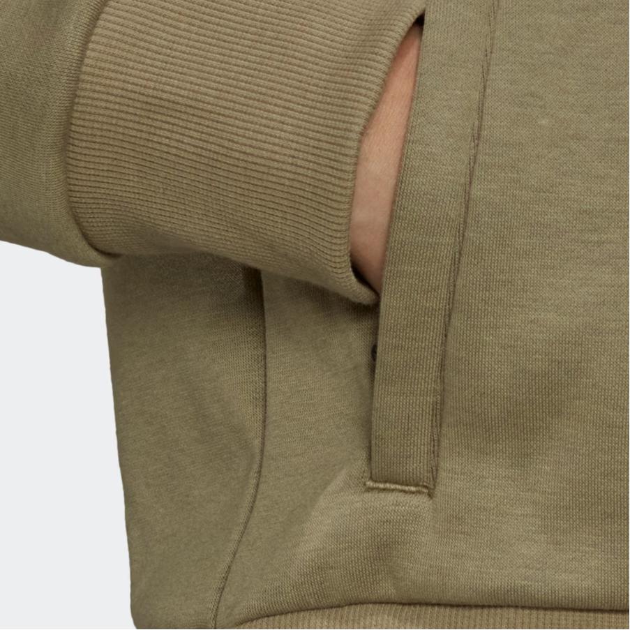 Adidas Womens Solid Color Logo Zip-Up Hoodie Jacket Women Jackets Green HY1018