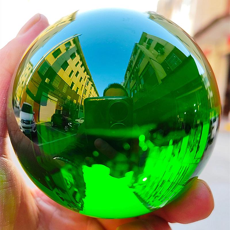 Crystal Ball Ornament with Wooden and Glass Base - Multiple Sizes Available
