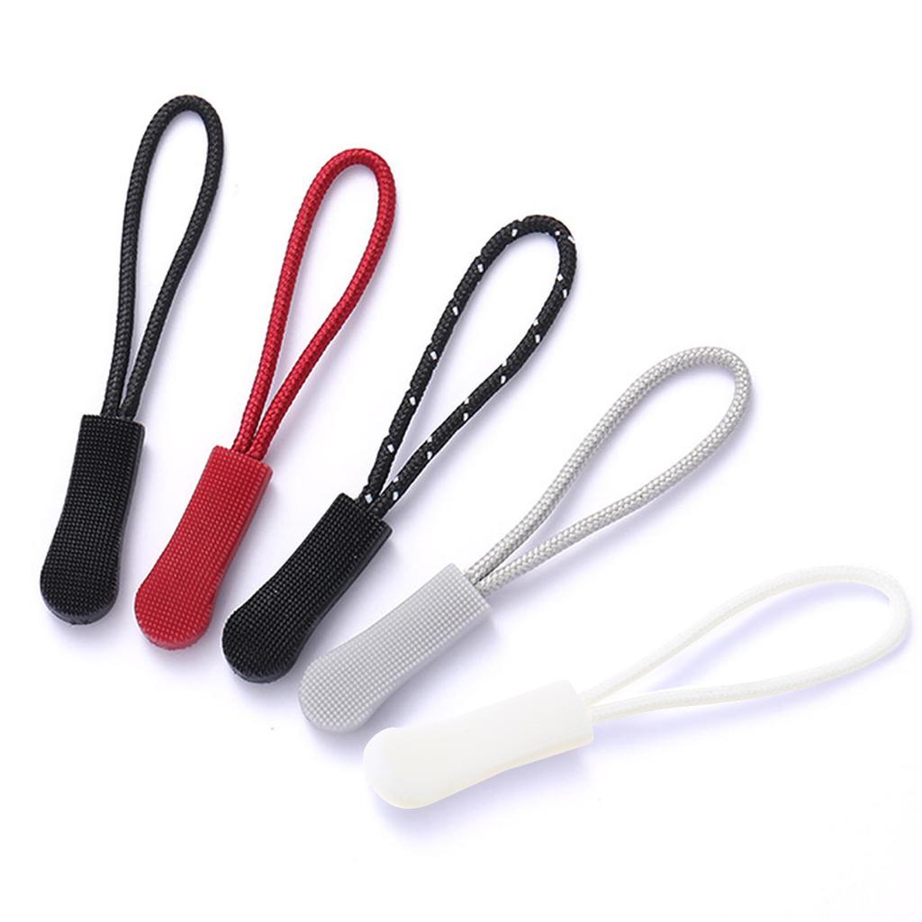 10pcs Zipper Pull Puller End Fit Rope Tag Replacement Clip Broken Buckle Fixer Zip Cord Tab Travel Bags