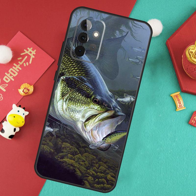 

Bass Fishing Lake Fisherman Case For Samsung Galaxy A13 A33 A53 A15 A25 A35 A55 A54 A34 A14 A71 A51 A12 A32 A52 Cover Samsung A34 5G