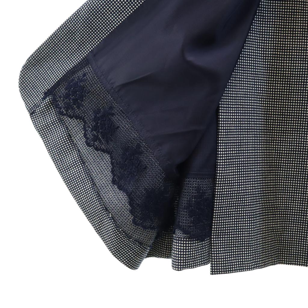 FOXEY Made In Japan Wool 7 Minutes Sleeve Knee-length Dress 40 Black Women Used