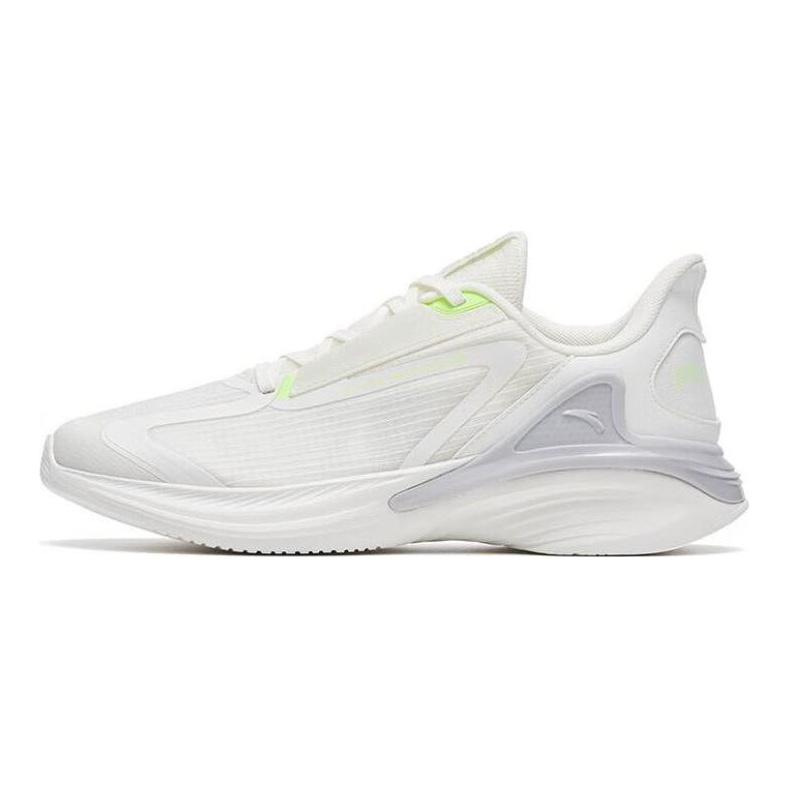 Anta City Cushioning Slip Resistant Abrasion Resistant Low top Running Shoes Men's White Green 112235565-7