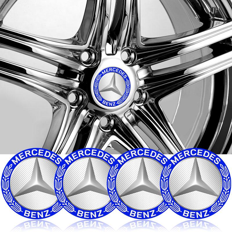 4ks 56mm Hliníková slitina Auto Kolo Středová Nálepka Nábojová Nálepka Pro Mercedes Benz GLE GLC A B C E Třída W176 W246 W205 W213 AMG Styling Auta