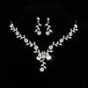 Braut Strass Silber Halskette & Ohrringe Set für Damen Abschlussball