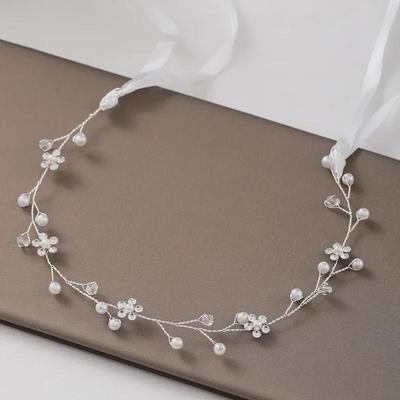 Tuanming Korean Bridal Pearl & Rhinestone Headband - Elegant Hair Accessories for Bridesmaids & Weddings