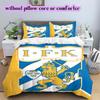IFK Göteborg football Pattern Bedding,Quilt Set Quilt Cover Pillowcase Home Birthday Gift (1*duvet cover+2*pillowcase,without core)
