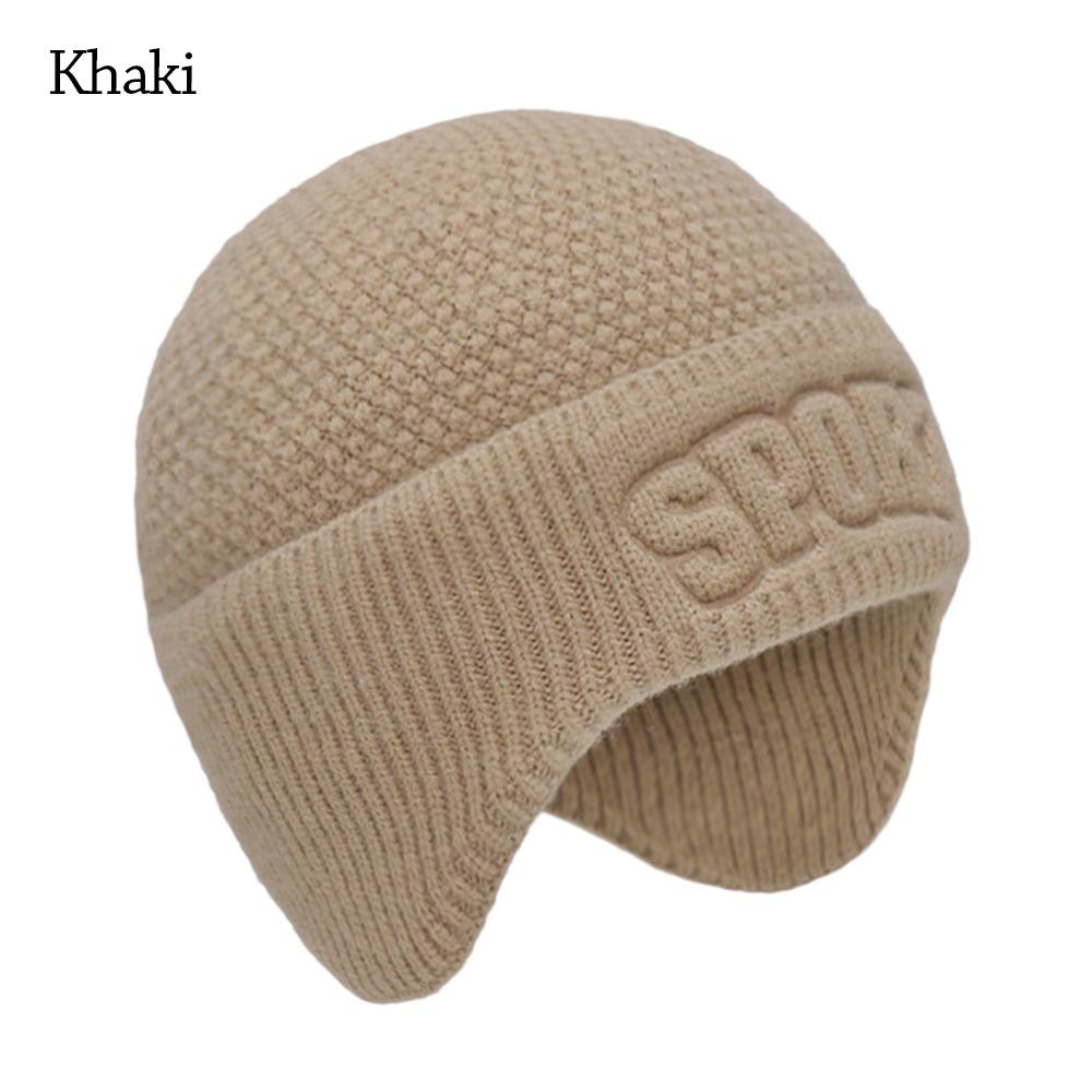 Soft Earflap Cap Windproof Knitted Hat Outdoor Winter Hat for Men