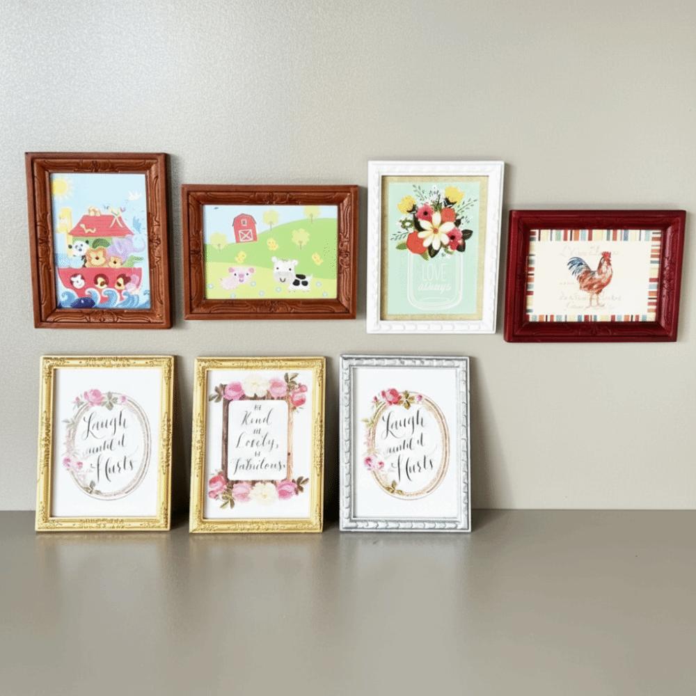 Mini Dollhouse Decor 1:12 Wall Decoration High Quality Oil Painting