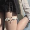 Spicy Girl Gothic Wings Garter Leg Strap with Heart Accent