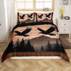 Eagle Duvet Cover Set Queen Size for Adults Animals Pattern Bedding Set Stylish Decorative Bird Comforter Cover
