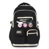 Student's Schoolbag Multi-Compartment Color Block Backpack
