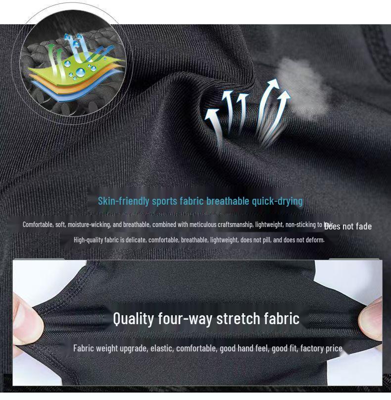 Men's Sports Compression Long Sleeve Quick-Dry T-Shirt for Running, Fitness, and Basketball Training