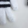 Plush Gloves for Men and Women Korean Version Leopard Print Fashion Striped Mobile Phone Touchscreen Gloves