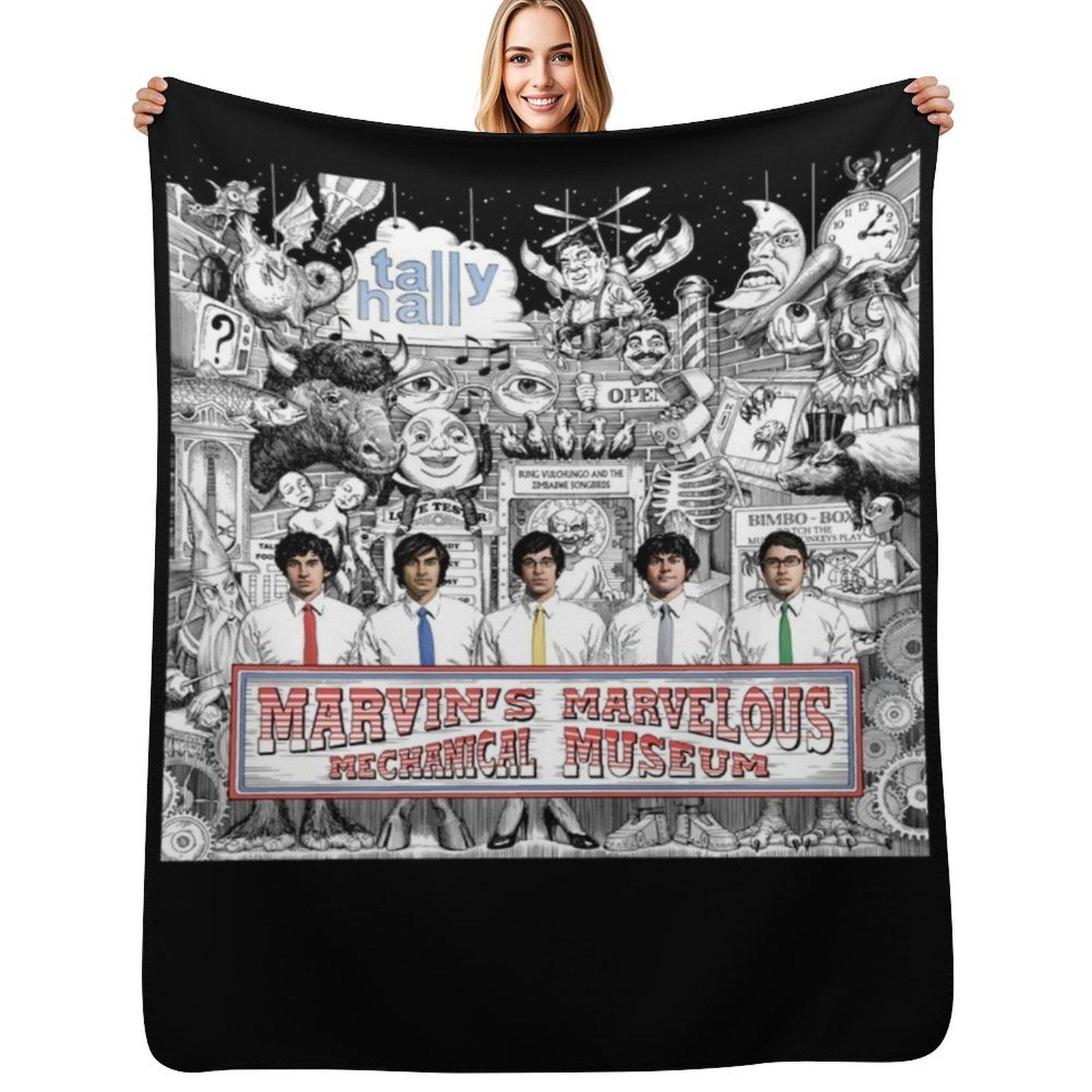 Exquisite Fashion Items Unisex White Tally Hall Marvin's Marvelous Throw Blanket Anti Shedding Soft Fuzzy Blanket For Home