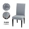 Ensfarget Stoltrekk Stretch Spandex Slipcover Protector For Kjøkken Stol Sete Hotell Bankett Bryllup Spisestue 1 /2 /4 /6 Stk