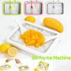 DIY Eismaschine Joghurtmaschine für hausgemachtes Wok-Eis Tablett Multifunktionale Haushalts-Eisrolle mit 2 Schabern