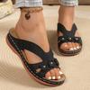 Fashion New Women's Slippers Casual Flower Hollow Wedge Beach Shoes Outdoor Fashion Platform Comfortable Sandals Plus Size 43