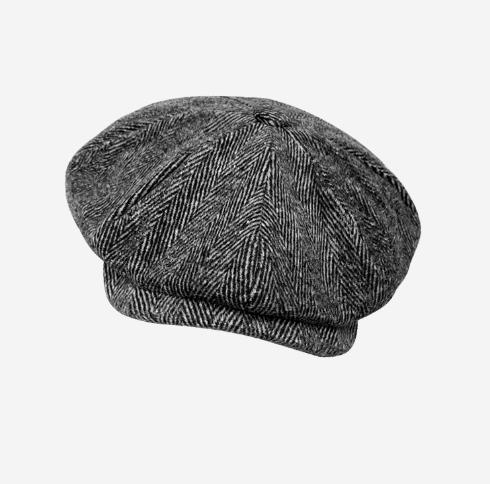 

British Retro Big Size Wool Newsboy Caps Men Herringbone Flat Caps Women Man Painters Hat Soft Autumn Winter Hats Octagonal Cap XL60-62CM світло-сірого кольору