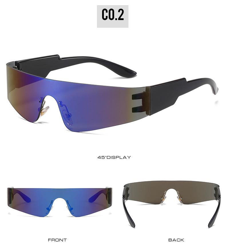 Unisex Frameless Sport Punk Sunglasses - Colorful Fashion Eyewear