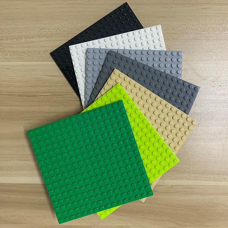 Non-Toxic 3Pcs Plates 16 X 16 Double Sided Baseplate Building Blocks Base Plate Moc City Parts Educational Toy For Children
