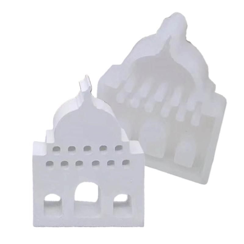 Mosque Shaped Resins Molds, Mosque Shaped Silicones Molds for Making Tealight Holder Decorations Desk Decorations